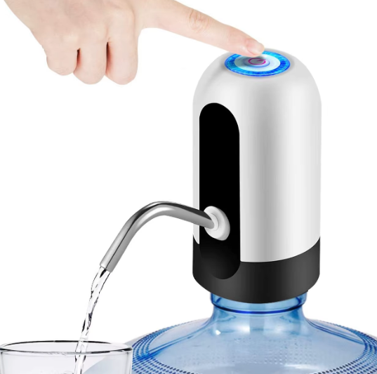 1pcWhite/Black Water Bottle Pump USB Charging Auto Switch Drinking Dispenser Charging One Click Auto Switch Drink Pump Dispenser