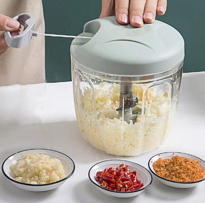 500/900ML Manual Meat Mincer Garlic Chopper Rotate Garlic Press Crusher Vegetable Onion Cutter Kitchen Cooking Accessories