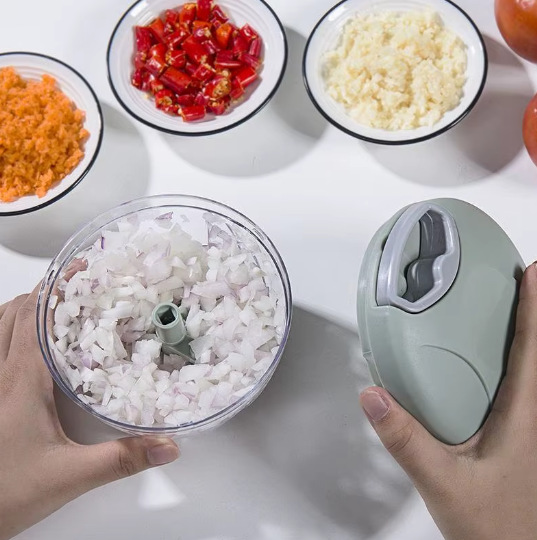 500/900ML Manual Meat Mincer Garlic Chopper Rotate Garlic Press Crusher Vegetable Onion Cutter Kitchen Cooking Accessories