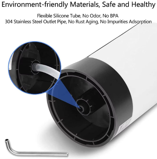 1pcWhite/Black Water Bottle Pump USB Charging Auto Switch Drinking Dispenser Charging One Click Auto Switch Drink Pump Dispenser