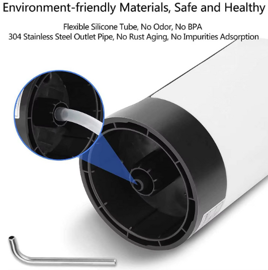 1pcWhite/Black Water Bottle Pump USB Charging Auto Switch Drinking Dispenser Charging One Click Auto Switch Drink Pump Dispenser