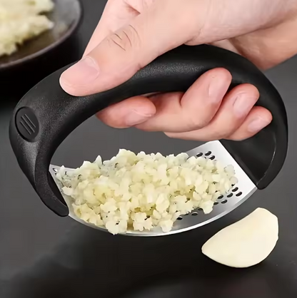 Stainless Steel Garlic Press 10cm, Heavy Duty Mincer for Garlic Ginger, Easy Clean Kitchen Gadget