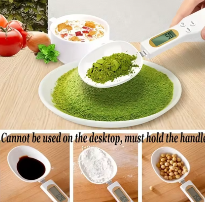 Set of 2 Mini Spoon Scale Digital Kitchen Scale Electronic LCD Food Scale 0.1-500g Cooking Flour Milk Coffee Powder Weight Measure Spoon